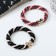 Hair elastic band "Mahrushka elite bow" stripes, 5 cm, mix