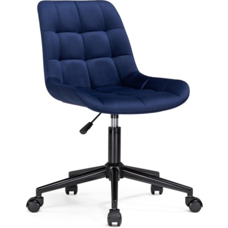 Computer chair Chester Metal/velor, black/blue 49x60x84 cm