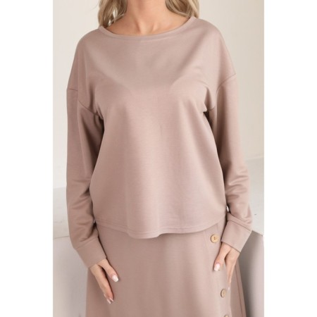 Female suit, size 54, beige color-15