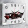 Carty clock, series: transport, "sports car", smooth move, 25 x 35 cm