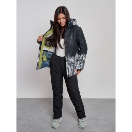 Ski jacket women's, size 50, black color-8