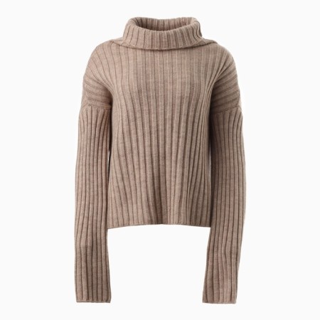 Jumper Female Minaku: Casual Collection Beige Color, Rr. 48