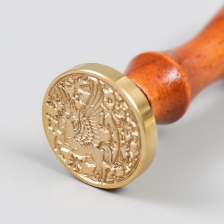 Printing for wax with a wooden pen "Pegasus" 3x3 cm-3