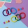 Hair Set "Sport" (6 rubber bands, 6 crabs) Rainbow, mix