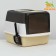 Closed transparent toilet 51 x 34 x 37 cm, yellow+scoop