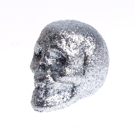 Figure for crafts and decor "Skull", set 6 pcs., Size 1 pcs: 4 × 4.5 × 4.5 cm, silver color