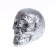Figure for crafts and decor "Skull", set 6 pcs., Size 1 pcs: 4 × 4.5 × 4.5 cm, silver color