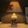 Lamp table ceramics "Bouquet with peonies" rectangular E14 220V 42x25x25 cm Risalux