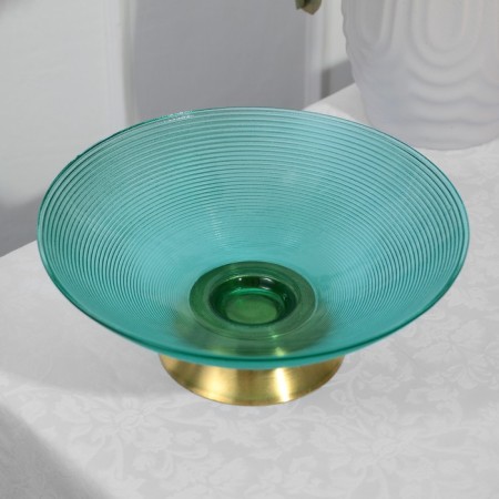Serving dish "Fusion" on a metal leg, 24.5 x 24.5 x 9 cm-6