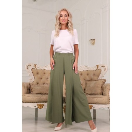 Women's pants, size 42, khaki color-9