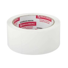 Лента клейкая BRAUBERG 440158, белая, 45 мкм, 48 мм х 66 м