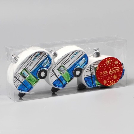 Set of jewelry plastic 3 pcs "vanits" 4x7 cm, blue-1