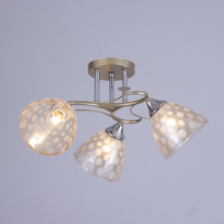 Lamp ceiling Sollar 54x54x26, 3x60W E27, gold, chrome-1