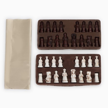 Chess desktop souvenir "Qing dynasties" 43 x 43 cm, king H-8.5 cm, pawn H-6.5 cm-1