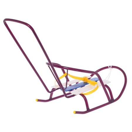 Puppet sledges with a pusher, amaranth color-2