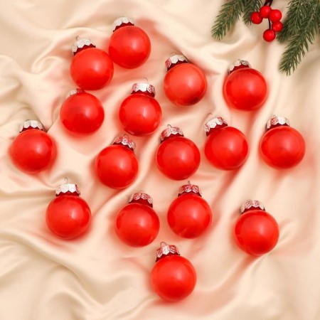 Set of balls plastic D-5 cm, 16 pcs "Felicia Assorted" Red Red