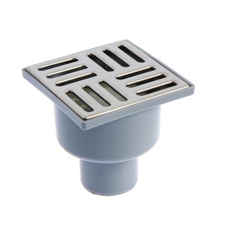 Gag "Ani Plast" TQ5202, D = 50 mm, vertical, stainless steel grill, 100x100 mm, dry shutter