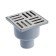 Gag "Ani Plast" TQ5202, D = 50 mm, vertical, stainless steel grill, 100x100 mm, dry shutter
