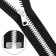 Tractor lightning T10 (6 mm), one lock, length 40 cm, black color, white