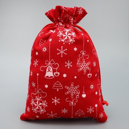 Bag Gift canvas "Bright New Year", 16 x 24 cm +/- 1.5 cm, New Year-1