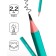 Pencil Chernographic Erichkrause "Prime", HB, Grifel D = 2.2 mm, hexagonal, in the box, green