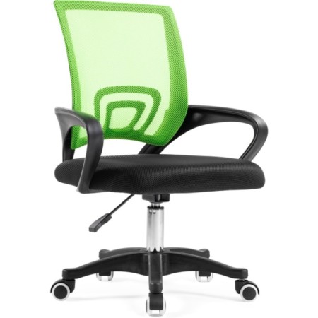 Computer chair Turin plastic/fabric, black/green mesh 60x55x82 cm