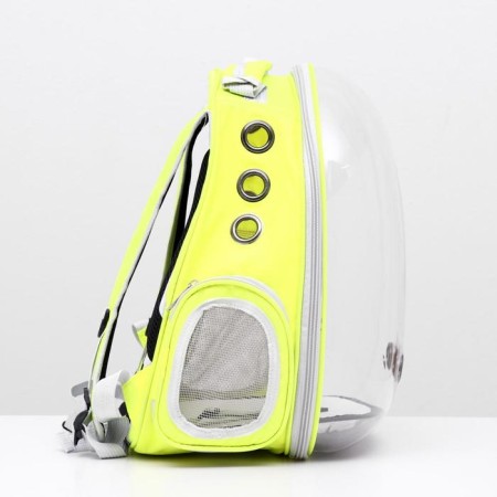 Backpack for carrying animals, transparent, 31 x 28 x 42 cm, yellow-3