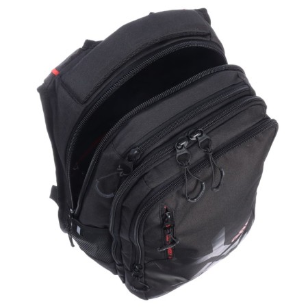 Youth backpack, 42 ​​x 31 x 22 cm, Grizzly 338, ergonomic back, laptop compartment, black/red RU-338-2_2-15