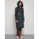 Coat insulated winter female, size 44, dark green color