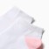 Women's socks shortened, white/pink color, size 23 (35-37)