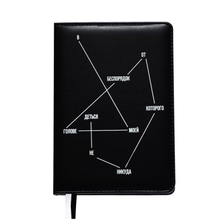 Leduced Diary A5, 160 sheets, Devente.message. In my head, a mess, hard cover of artificial leather, liesse, block 70 g/m2