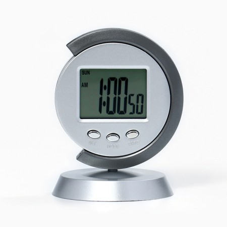 Clock - Electronic Tauris an alarm clock with a calendar with a calendar, 7.7 x 11 cm, aaa