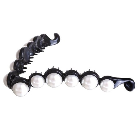 Hair Banana "Virtuos" Pearlway, 10.5 cm, black and white-1