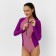 Women's swimsuit Minaku with long sleeves Puddley color, size 44