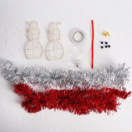 New Year's nightlight- with your own hands "Snowman"-1
