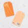 Schildik tag "Happiness!" SOFT Tach, Orange background, 8x5.5 cm