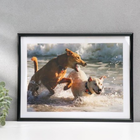Photo frame 30x40 45-n (f) black (plastic screen)