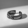 SOS ring, silver color, dimensionless