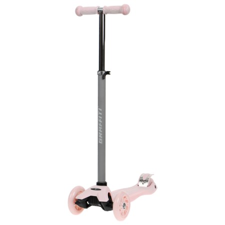 Graffiti Baby Scooter, Light wheels PU 120/70 mm, ABEC 7, pink color-1