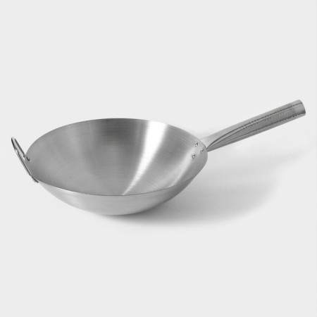 Skoroda-Wok Hanna Knövell stainless steel Chief, D = 32 cm, with a handle-5