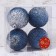 Set of balls plastic D-8 cm, 4 pcs "Iden" silver blue