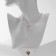 Piece with pearls "Olympia" Suspension heart, white color in gold, 30 cm