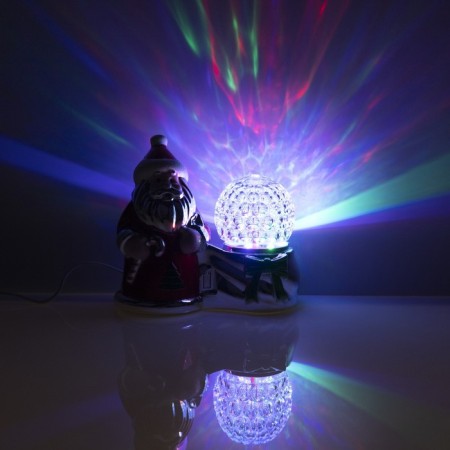 Light device "Santa Claus with a ball" 10 cm, glow RGB, 220 V-4