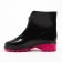 Women's rubber boots, black+pink, size 37