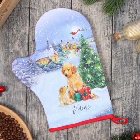 Mittens and Open Ethel "Christmas Evening" 20x28 cm, 100% HL, Vatin 250 g/m2-1