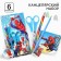 Cleaning set, notebook, sharpener, eraser, pencil, scissors, spider-man