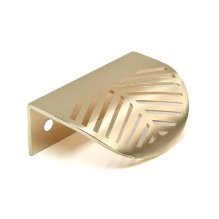 Handle cappio, m/o 32 mm, with a pattern, matte gold color