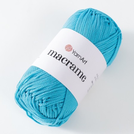 Yarn "Macrame Macrama" 100% polyester 130m/90g (152 turquoise)-1