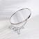 Desktop mirror - suspended “oval”, bilateral, with an increase, mirror surface 13.5 × 19 cm, silver color