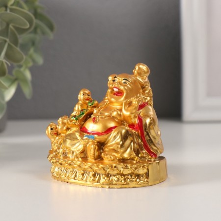 NECKE Gold "Hothee with children" 6 x 5.3 x 6 cm-3